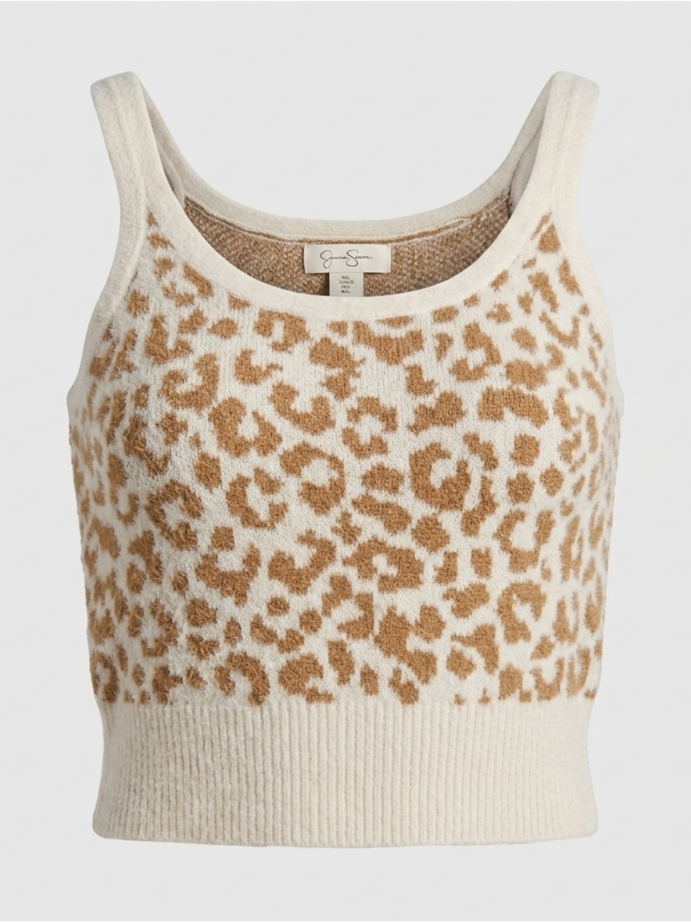 Jessica Simpson Cream and Brown Knit Top